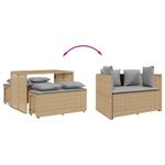Casa si Gradina - Gradina si terasa - Mobilier exterior - Seturi mobila gradina - Set mobilier de gradina cu perne, 3 piese, bej, poliratan - Infinity.ro