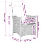 Casa si Gradina - Gradina si terasa - Mobilier exterior - Seturi mobila gradina - Set mobilier gradina cu perne, 9 piese, gri, poliratan - Infinity.ro