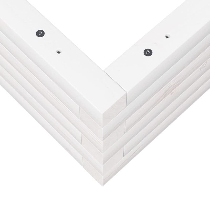 Casa si Gradina - Gradinarit si plante - Plante si ghivece - Ghivece si suporturi - Jardiniera de gradina, alb, 50x50x23 cm, lemn masiv de pin - Infinity.ro