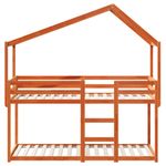 Casa si Gradina - Mobilier - Paturi si accesorii - Paturi - Pat supraetajat cu acoperis maro ceruit 90x200cm lemn masiv pin - Infinity.ro