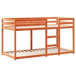 Casa si Gradina - Mobilier - Paturi si accesorii - Paturi - Pat supraetajat cu acoperis maro ceruit 90x200cm lemn masiv pin - Infinity.ro