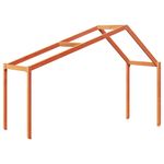Casa si Gradina - Mobilier - Paturi si accesorii - Paturi - Pat supraetajat cu acoperis maro ceruit 90x200cm lemn masiv pin - Infinity.ro