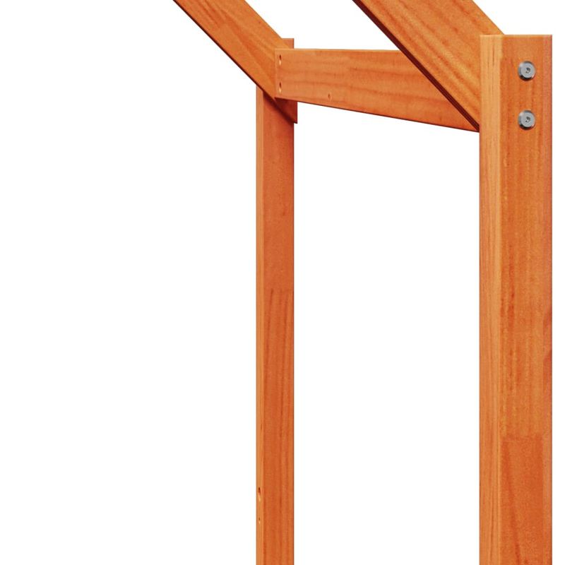 Casa si Gradina - Mobilier - Paturi si accesorii - Paturi - Pat supraetajat cu acoperis maro ceruit 90x200cm lemn masiv pin - Infinity.ro