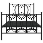 Casa si Gradina - Mobilier - Paturi si accesorii - Paturi - Cadru pat metalic cu tablii de cap/picioare, negru, 90x200 cm - Infinity.ro