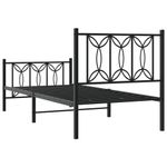Casa si Gradina - Mobilier - Paturi si accesorii - Paturi - Cadru pat metalic cu tablii de cap/picioare, negru, 90x200 cm - Infinity.ro
