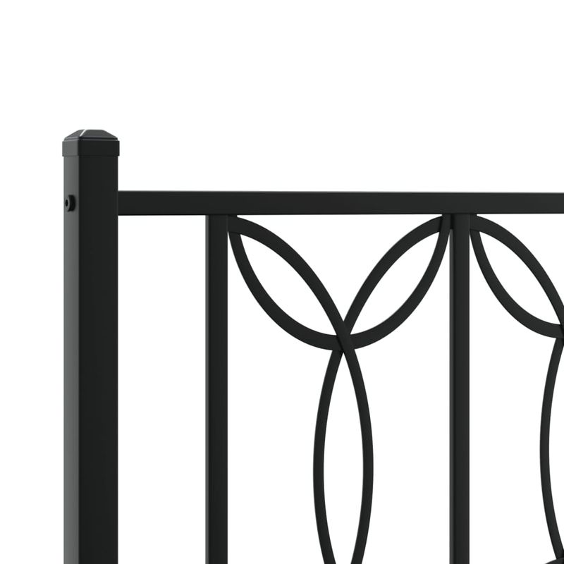 Casa si Gradina - Mobilier - Paturi si accesorii - Paturi - Cadru pat metalic cu tablii de cap/picioare, negru, 90x200 cm - Infinity.ro