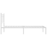 Casa si Gradina - Mobilier - Paturi si accesorii - Paturi - Cadru pat metalic cu tablie, alb, 90x200 cm - Infinity.ro