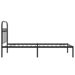 Casa si Gradina - Mobilier - Paturi si accesorii - Paturi - Cadru pat metalic cu tablie, negru, 90x200 cm - Infinity.ro
