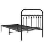 Casa si Gradina - Mobilier - Paturi si accesorii - Paturi - Cadru pat metalic cu tablie, negru, 90x200 cm - Infinity.ro