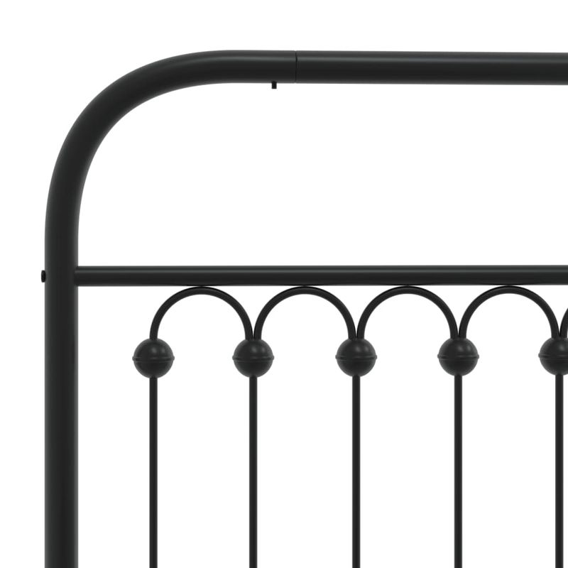 Casa si Gradina - Mobilier - Paturi si accesorii - Paturi - Cadru pat metalic cu tablie, negru, 90x200 cm - Infinity.ro