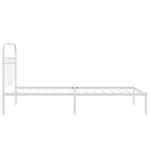 Casa si Gradina - Mobilier - Paturi si accesorii - Paturi - Cadru de pat metalic cu tablie, alb, 100x190 cm - Infinity.ro
