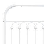 Casa si Gradina - Mobilier - Paturi si accesorii - Paturi - Cadru de pat metalic cu tablie, alb, 100x190 cm - Infinity.ro