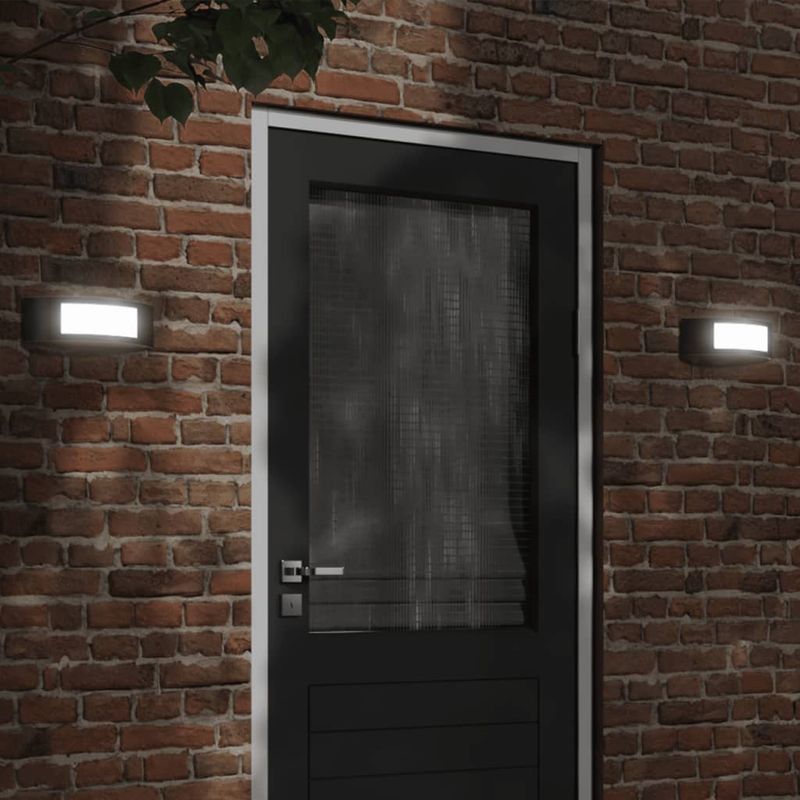 Casa si Gradina - Corpuri si surse de iluminat - Iluminat exterior - Instalatii luminoase exterior - Corpuri de iluminat exterior de perete 2 buc argintiu otel inox - Infinity.ro