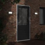 Casa si Gradina - Corpuri si surse de iluminat - Iluminat exterior - Instalatii luminoase exterior - Corpuri de iluminat exterior de perete 2 buc argintiu otel inox - Infinity.ro