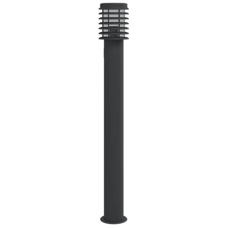 Casa si Gradina - Corpuri si surse de iluminat - Iluminat exterior - Felinare - Lampa exterioara de podea cu priza, negru, 110 cm, otel inox - Infinity.ro