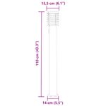 Casa si Gradina - Corpuri si surse de iluminat - Iluminat exterior - Felinare - Lampa exterioara de podea cu priza, negru, 110 cm, otel inox - Infinity.ro