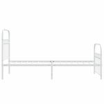 Casa si Gradina - Mobilier - Paturi si accesorii - Paturi - Cadru de pat metalic cu tablie de cap/picioare, alb, 75x190 cm - Infinity.ro
