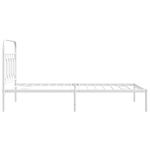 Casa si Gradina - Mobilier - Paturi si accesorii - Paturi - Cadru de pat metalic cu tablie, alb, 100x190 cm - Infinity.ro