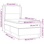 Casa si Gradina - Mobilier - Paturi si accesorii - Paturi - Pat box spring cu saltea, cappuccino, 90x200 cm piele ecologica - Infinity.ro