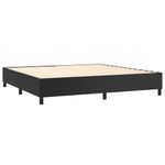 Casa si Gradina - Mobilier - Paturi si accesorii - Paturi - Pat box spring cu saltea, negru, 200x200 cm, piele ecologica - Infinity.ro