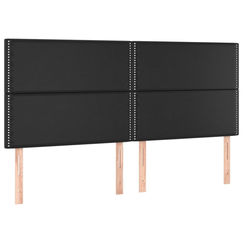 Casa si Gradina - Mobilier - Paturi si accesorii - Paturi - Pat box spring cu saltea, negru, 200x200 cm, piele ecologica - Infinity.ro