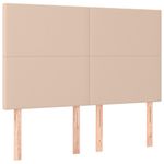 Casa si Gradina - Mobilier - Paturi si accesorii - Paturi - Pat box spring cu saltea, cappuccino, 140x190cm piele ecologica - Infinity.ro