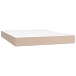 Casa si Gradina - Mobilier - Paturi si accesorii - Paturi - Pat box spring cu saltea, cappuccino, 140x190cm piele ecologica - Infinity.ro