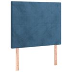 Casa si Gradina - Mobilier - Paturi si accesorii - Paturi - Pat box spring cu saltea, albastru inchis, 100x200 cm, catifea - Infinity.ro
