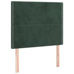 Casa si Gradina - Mobilier - Paturi si accesorii - Paturi - Pat box spring cu saltea, verde inchis, 100x200 cm, catifea - Infinity.ro