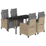Casa si Gradina - Gradina si terasa - Mobilier exterior - Seturi mobila gradina - Set mobilier pentru gradina, 5 piese, cu perne, bej, poliratan - Infinity.ro