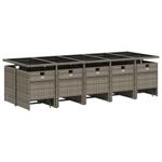 Casa si Gradina - Gradina si terasa - Mobilier exterior - Seturi mobila gradina - Set mobilier de gradina cu perne, 15 piese, gri, poliratan - Infinity.ro