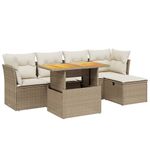 Casa si Gradina - Gradina si terasa - Mobilier exterior - Seturi mobila gradina - Set canapele de gradina cu perne, 6 piese, bej, poliratan - Infinity.ro