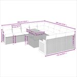 Casa si Gradina - Gradina si terasa - Mobilier exterior - Seturi mobila gradina - Set canapele de gradina cu perne, 11 piese, bej, poliratan - Infinity.ro