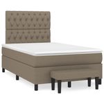 Casa si Gradina - Mobilier - Paturi si accesorii - Paturi - Pat box spring cu saltea, taupe, 120x190 cm material textil - Infinity.ro
