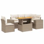 Casa si Gradina - Gradina si terasa - Mobilier exterior - Seturi mobila gradina - Set canapele de gradina cu perne, 6 piese, bej, poliratan - Infinity.ro