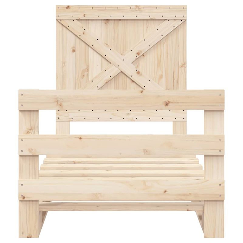 Casa si Gradina - Mobilier - Paturi si accesorii - Paturi - Cadru de pat cu tablie, 90x200 cm, lemn masiv de pin - Infinity.ro