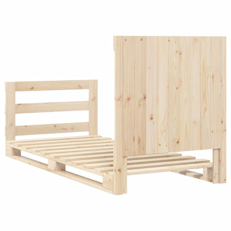 Casa si Gradina - Mobilier - Paturi si accesorii - Paturi - Cadru de pat cu tablie, 90x200 cm, lemn masiv de pin - Infinity.ro