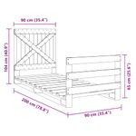 Casa si Gradina - Mobilier - Paturi si accesorii - Paturi - Cadru de pat cu tablie, 90x200 cm, lemn masiv de pin - Infinity.ro