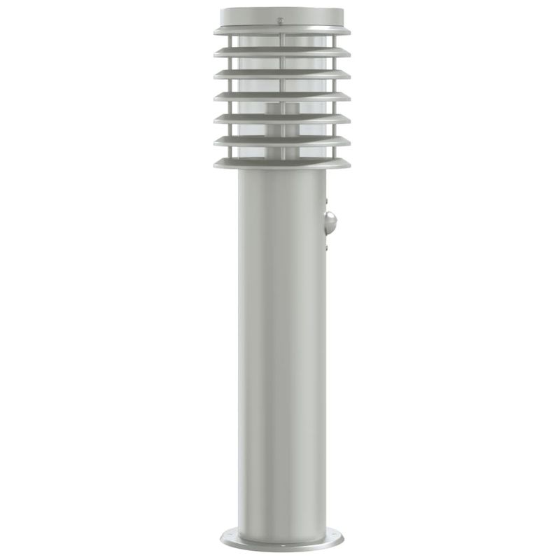 Casa si Gradina - Corpuri si surse de iluminat - Iluminat exterior - Felinare - Lampa exterioara de podea cu senzor argintiu, 60 cm, otel inox - Infinity.ro