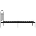 Casa si Gradina - Mobilier - Paturi si accesorii - Paturi - Cadru de pat metalic cu tablie, negru, 75x190 cm - Infinity.ro