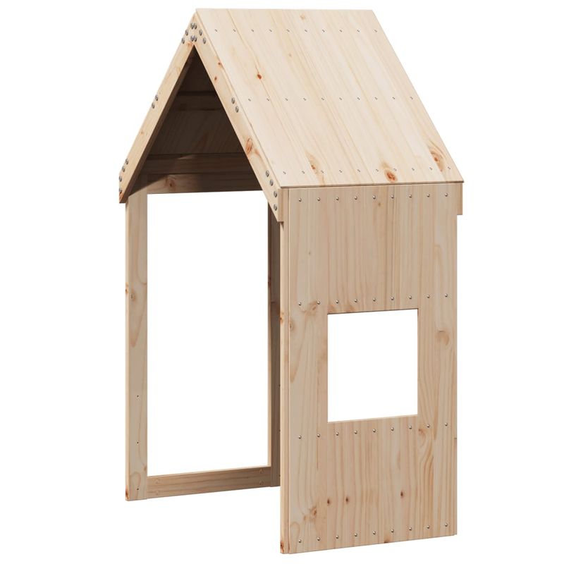 Casa si Gradina - Mobilier - Paturi si accesorii - Paturi - Pat etajat cu scara si acoperis, alb, 90x190 cm, lemn masiv pin - Infinity.ro