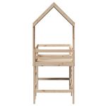 Casa si Gradina - Mobilier - Paturi si accesorii - Paturi - Pat etajat cu scara si acoperis, alb, 90x190 cm, lemn masiv pin - Infinity.ro