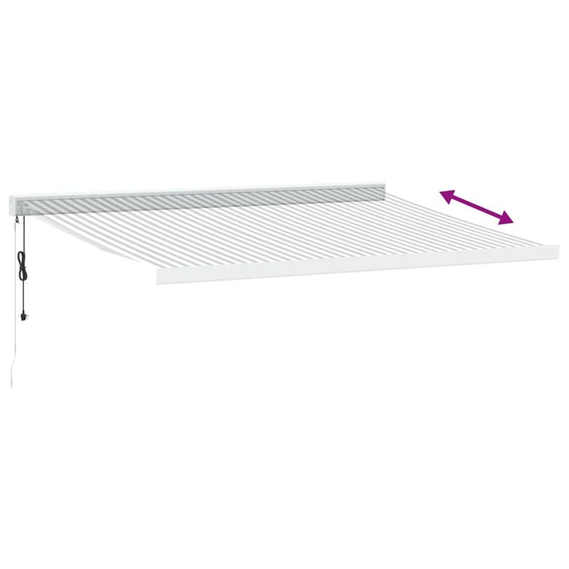 Casa si Gradina - Gradina si terasa - Umbrele si pavilioane - Pavilioane - Copertina retractabila antracit/alb, 4,5x3 m, textil/aluminiu - Infinity.ro