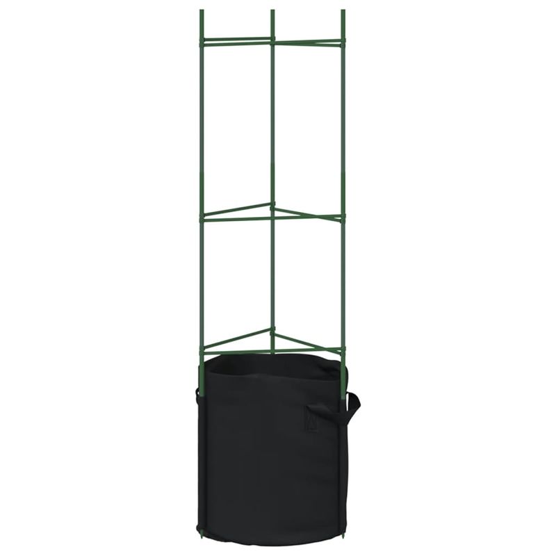Casa si Gradina - Gradinarit si plante - Plante si ghivece - Ghivece si suporturi - Suport pentru rosii cu saci de plante 8 buc., 116 cm otel si PP - Infinity.ro