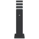 Casa si Gradina - Corpuri si surse de iluminat - Iluminat exterior - Felinare - Lampi podea exterior cu senzor, 3 buc., negru, 50 cm, aluminiu - Infinity.ro