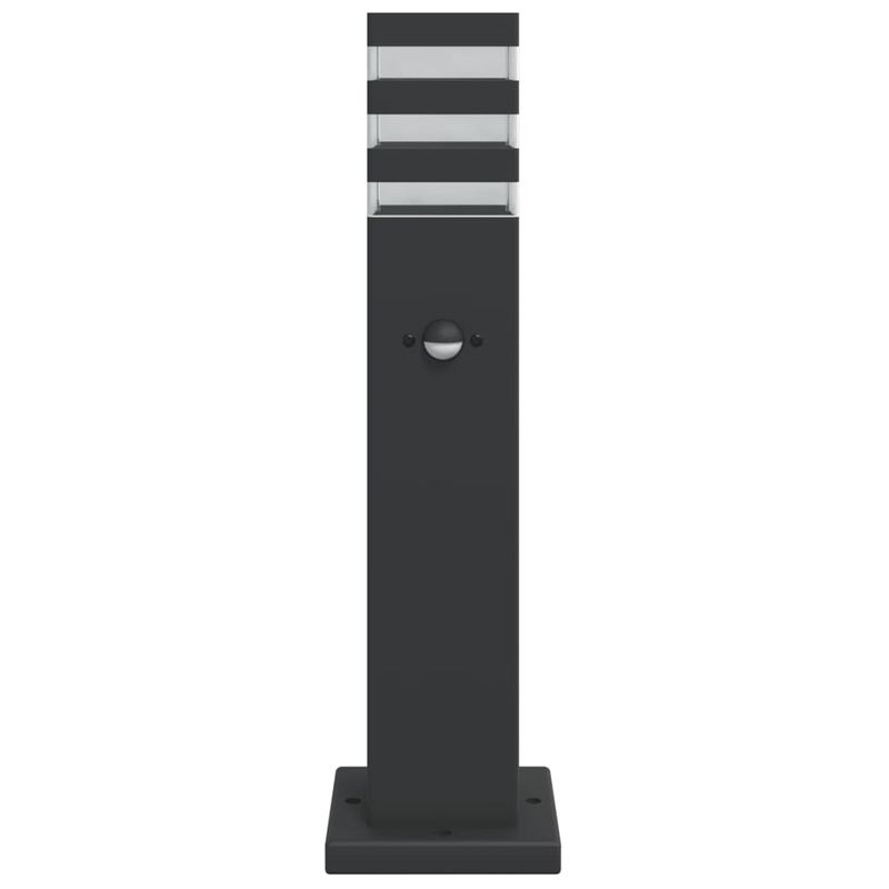 Casa si Gradina - Corpuri si surse de iluminat - Iluminat exterior - Felinare - Lampi podea exterior cu senzor, 3 buc., negru, 50 cm, aluminiu - Infinity.ro