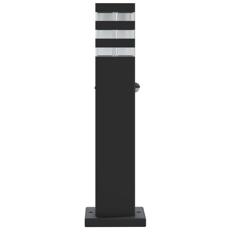 Casa si Gradina - Corpuri si surse de iluminat - Iluminat exterior - Felinare - Lampi podea exterior cu senzor, 3 buc., negru, 50 cm, aluminiu - Infinity.ro