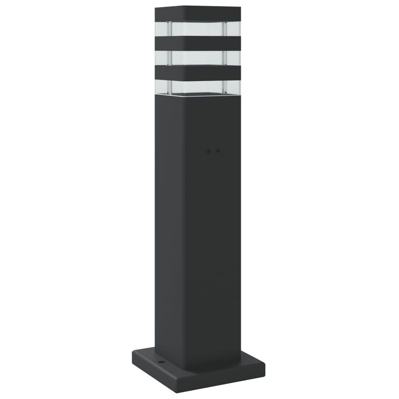 Casa si Gradina - Corpuri si surse de iluminat - Iluminat exterior - Felinare - Lampi podea exterior cu senzor, 3 buc., negru, 50 cm, aluminiu - Infinity.ro