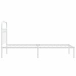 Casa si Gradina - Mobilier - Paturi si accesorii - Paturi - Cadru de pat metalic cu tablie, alb, 80x200 cm - Infinity.ro