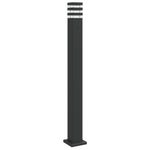 Casa si Gradina - Corpuri si surse de iluminat - Iluminat exterior - Felinare - Lampa exterioara de podea cu priza, negru, 110 cm, aluminiu - Infinity.ro